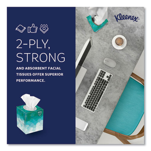 Image of Kleenex® 21271 Professional Facial Tissue, Pop-Up Box, 2-Ply, 95 Sheets/Box, 6 Boxes/Pack, 6 Packs/Carton