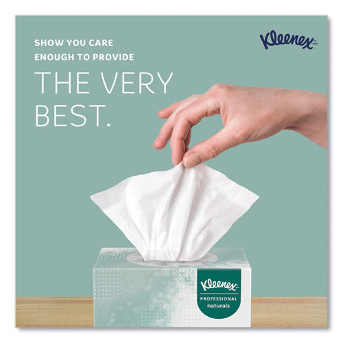 Image of Kleenex® 21272 Naturals Facial Tissue for Business, BOUTIQUE POP-UP Box, 2-Ply, White, 90 Sheets/Box, 36 Boxes/Carton