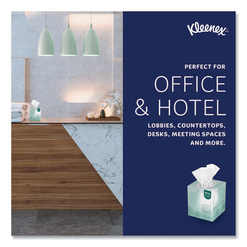 Image of Kleenex® 21272 Naturals Facial Tissue for Business, BOUTIQUE POP-UP Box, 2-Ply, White, 90 Sheets/Box, 36 Boxes/Carton