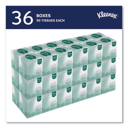 Image of Kleenex® 21272 Naturals Facial Tissue for Business, BOUTIQUE POP-UP Box, 2-Ply, White, 90 Sheets/Box, 36 Boxes/Carton