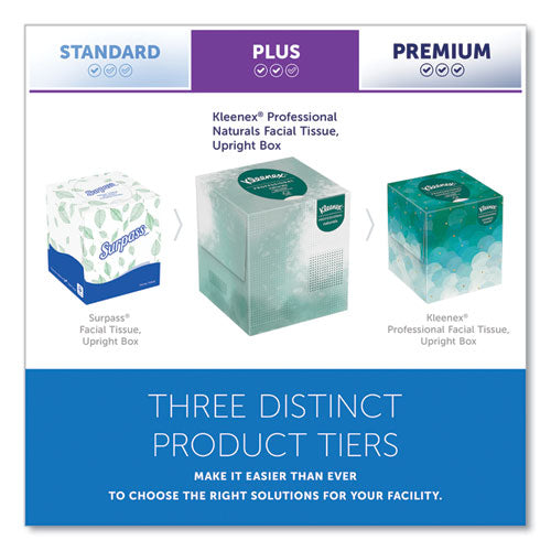 Image of Kleenex® 21272 Naturals Facial Tissue, 2-Ply, White, 90 Sheets/Box