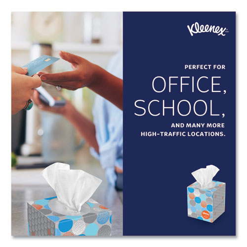 Image of Kleenex® 21286 Boutique Anti-Viral Facial Tissue, Pop-Up Box, 3-Ply, White, 55 Sheets/Box, 3 Boxes/Pack
