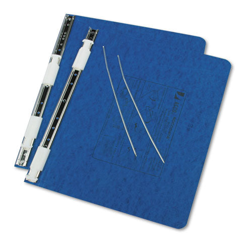 Image of ACCO A7054133A Presstex Covers With Storage Hooks, 2 Posts, 6" Capacity, 12 X 8.5, Dark Blue