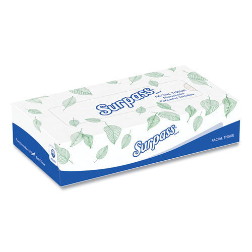 Image of Surpass® 21390 Facial Tissue for Business, 2-Ply, White, 125 Sheets/Box, 60 Boxes/Carton