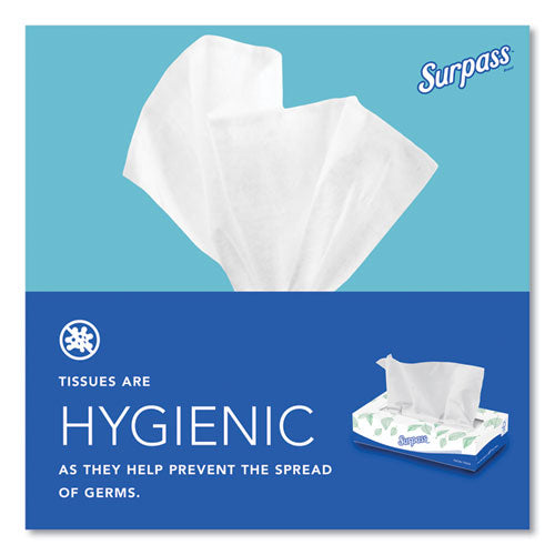 Image of Surpass® 21390 Facial Tissue for Business, 2-Ply, White, 125 Sheets/Box, 60 Boxes/Carton