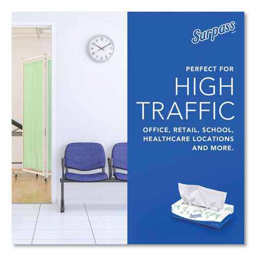 Image of Surpass® 21390 Facial Tissue for Business, 2-Ply, White, 125 Sheets/Box, 60 Boxes/Carton
