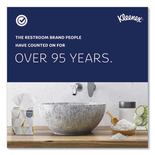 Image of Kleenex® 21601 Naturals Facial Tissue for Business, Flat Box, 2-Ply, White, 125 Sheets/Box