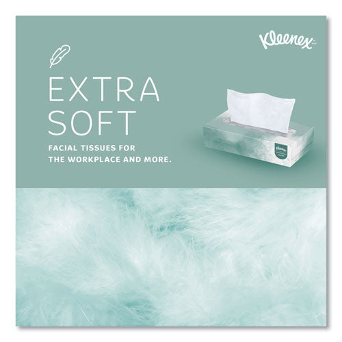 Image of Kleenex® 21601 Naturals Facial Tissue for Business, Flat Box, 2-Ply, White, 125 Sheets/Box