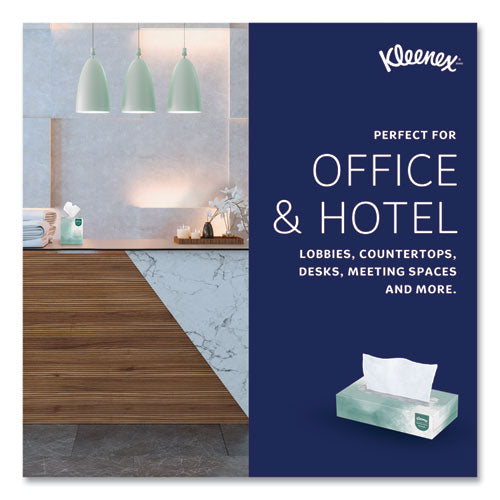 Image of Kleenex® 21601 Naturals Facial Tissue for Business, Flat Box, 2-Ply, White, 125 Sheets/Box