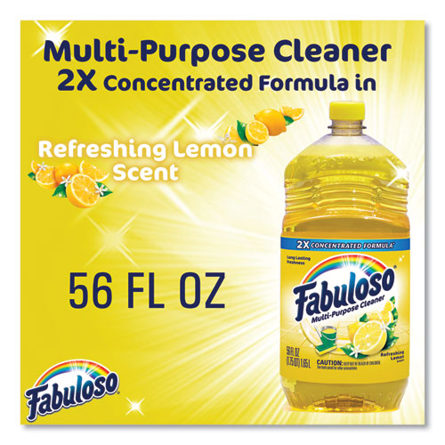 Image of Fabuloso® MX06157A Multi-Use Cleaner, Refreshing Lemon Scent, 56 oz Bottle, 6/Carton