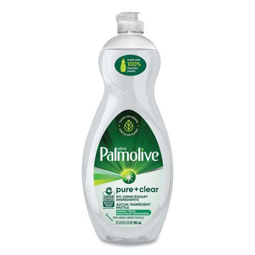 Image of Palmolive® US04272A Pure + Clear Dishwashing Liquid, Spring Fresh, 32.5 oz Bottle, 9/Carton