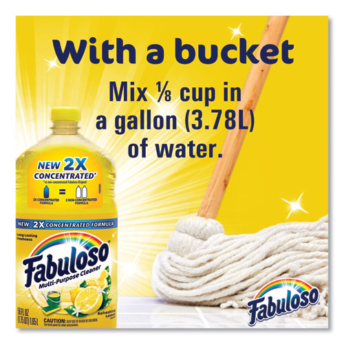 Image of Fabuloso® MX06157A Multi-Use Cleaner, Refreshing Lemon Scent, 56 oz Bottle, 6/Carton