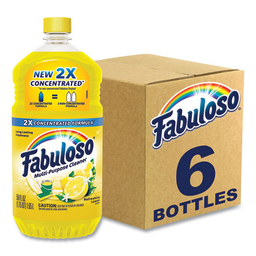 Image of Fabuloso® MX06157A Multi-Use Cleaner, Refreshing Lemon Scent, 56 oz Bottle, 6/Carton