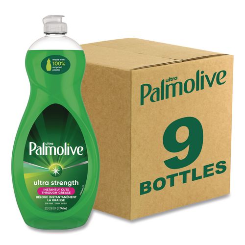 Image of Palmolive® US04282A Dish Soap Liquid, Green Scent, 32.5 oz Bottle, 9/Carton
