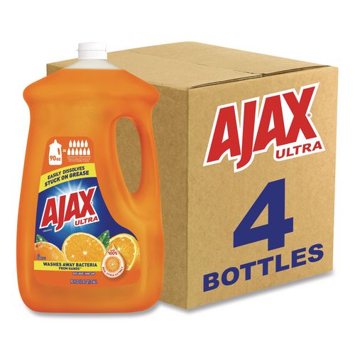Image of Ajax® Dish Detergent, Orange Scent, 90 oz Bottle, 4/Carton