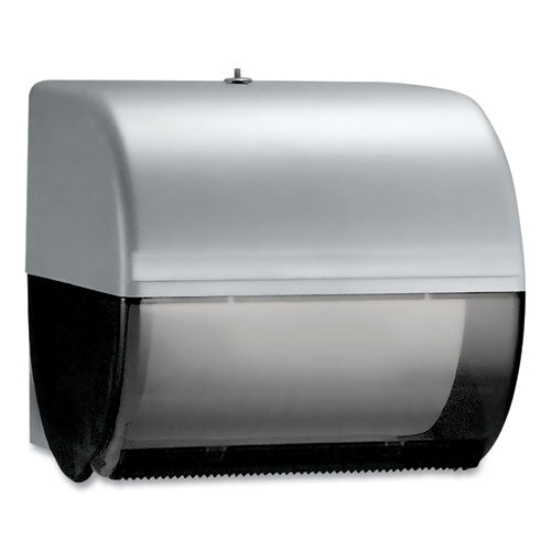 Image of Kimberly-Clark Professional 09746 Omni Roll Towel Dispenser, 10.5 x 10 x 10, Smoke Gray