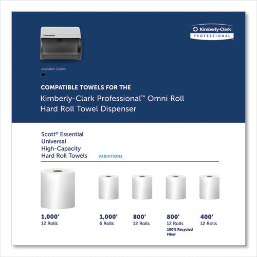 Image of Kimberly-Clark Professional 09746 Omni Roll Towel Dispenser, 10.5 x 10 x 10, Smoke Gray