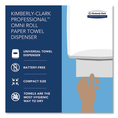 Image of Kimberly-Clark Professional 09746 Omni Roll Towel Dispenser, 10.5 x 10 x 10, Smoke Gray