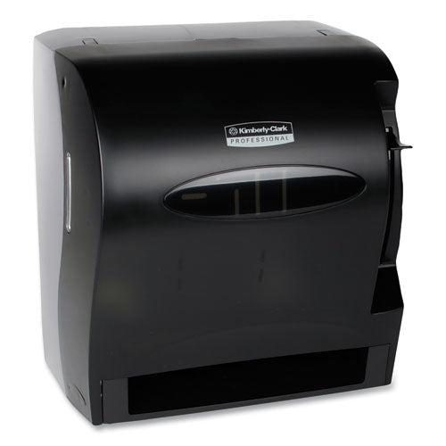 Image of Kimberly-Clark Professional 09765 Lev-R-Matic Roll Towel Dispenser, 13.75 x 9.25 x 11.75, Smoke