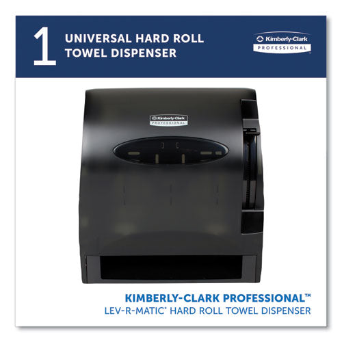 Image of Kimberly-Clark Professional 09765 Lev-R-Matic Roll Towel Dispenser, 13.75 x 9.25 x 11.75, Smoke