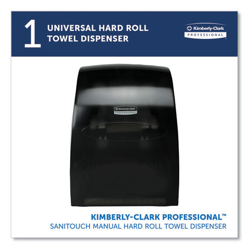 Image of Kimberly-Clark Professional 09990 Sanitouch Hard Roll Towel Dispenser, For 1.5" Core, 12.63 x 10.2 x 16.13, Smoke