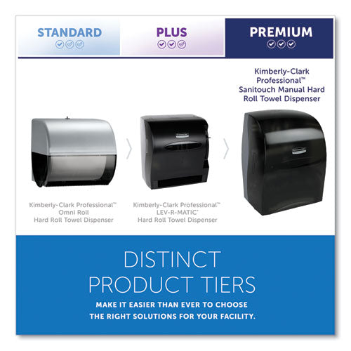 Image of Kimberly-Clark Professional 09990 Sanitouch Hard Roll Towel Dispenser, For 1.5" Core, 12.63 x 10.2 x 16.13, Smoke