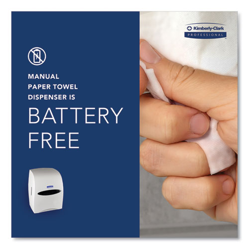 Image of Kimberly-Clark Professional 09991 Sanitouch Hard Roll Towel Dispenser, For 1.5" Core, 12.63 x 10.2 x 16.13, White