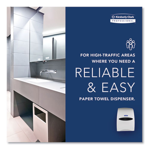 Image of Kimberly-Clark Professional 09991 Sanitouch Hard Roll Towel Dispenser, For 1.5" Core, 12.63 x 10.2 x 16.13, White
