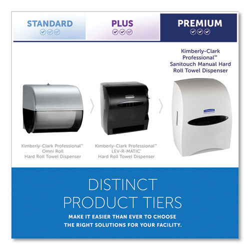 Image of Kimberly-Clark Professional 09991 Sanitouch Hard Roll Towel Dispenser, For 1.5" Core, 12.63 x 10.2 x 16.13, White