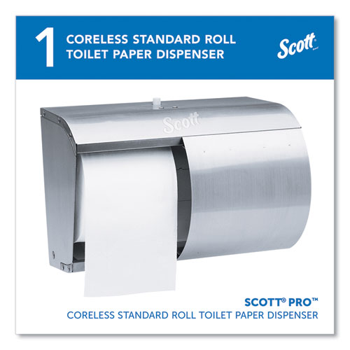 Image of Scott® 09606 Pro Coreless SRB Tissue Dispenser, 10.13 x 6.4 x 7, Stainless Steel