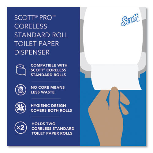 Image of Scott® 09606 Pro Coreless SRB Tissue Dispenser, 10.13 x 6.4 x 7, Stainless Steel