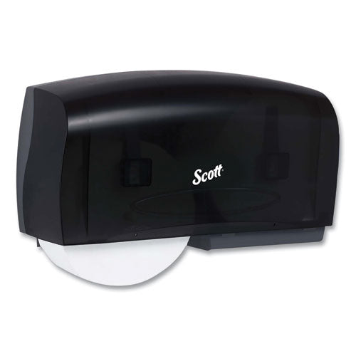 Image of Scott® 09608 Essential Coreless Twin Jumbo Roll Tissue Dispenser, 20 X 6 X 11, Black