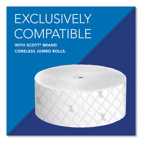 Image of Scott® 09608 Essential Coreless Twin Jumbo Roll Tissue Dispenser, 20 X 6 X 11, Black