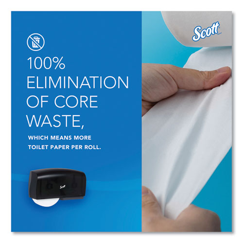 Image of Scott® 09608 Essential Coreless Twin Jumbo Roll Tissue Dispenser, 20 X 6 X 11, Black