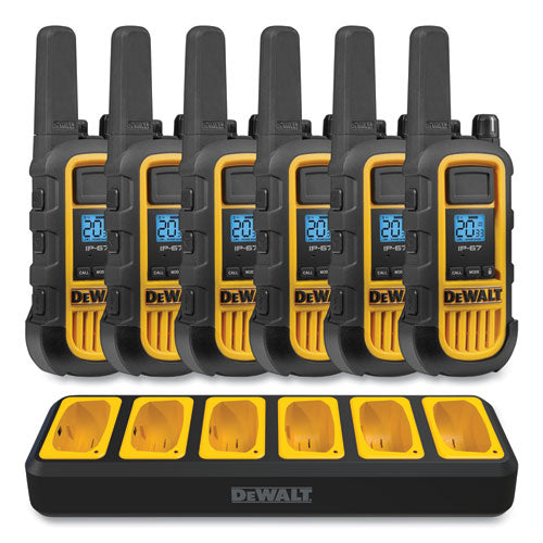Image of DeWaltÂ® DXFRS800BCH Two-Way Radios, 2 W, 22 Channels, 6/Pack