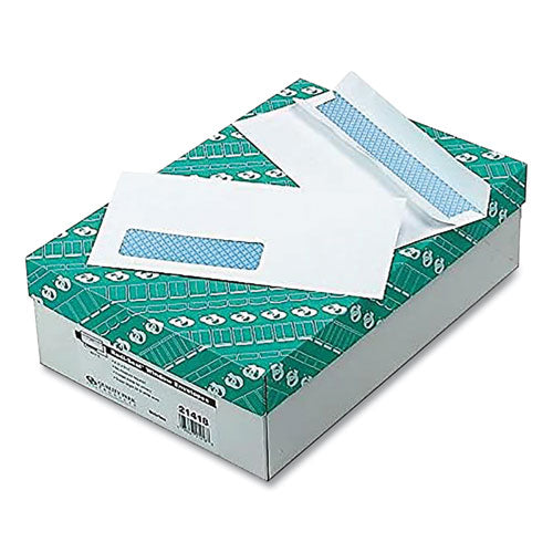 Image of Quality Park QUA21418 Redi-Seal Security-Tint Envelope, Address Window, #10, Commercial Flap, Redi-Seal Closure, 4.13 x 9.5, White, 500/Box