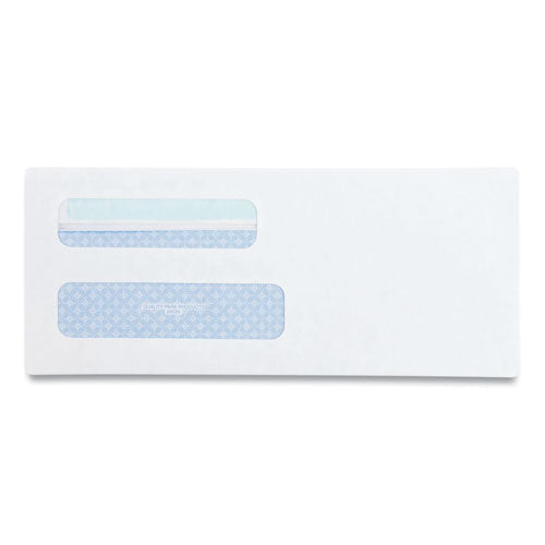 Image of Quality Park QUA24539 Double Window Redi-Seal Security-Tinted Envelope, #8 5/8, Commercial Flap, Redi-Seal Closure, 3.63 X 8.63, White, 500/box