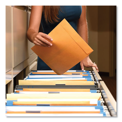 Image of Quality Park QUA44162 Redi-Strip Catalog Envelope, #1, Cheese Blade Flap, Redi-Strip Adhesive Closure, 6 x 9, Brown Kraft, 100/Box