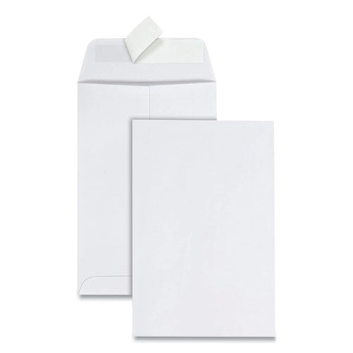 Image of Quality Park QUA44182 Redi-Strip Catalog Envelope, #1, Cheese Blade Flap, Redi-Strip Adhesive Closure, 6 x 9, White, 100/Box