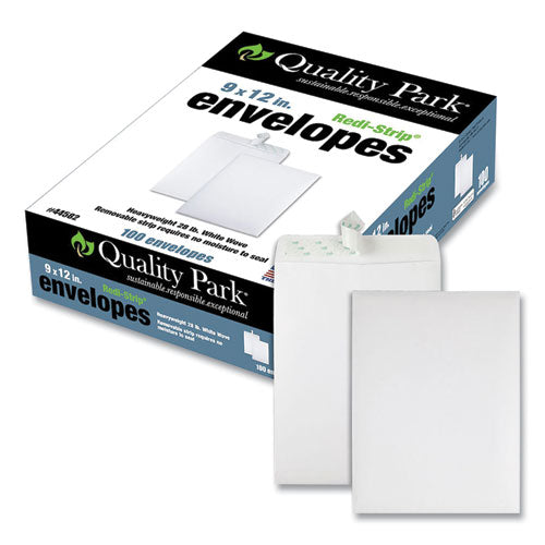 Image of Quality Park QUA44582 Redi-Strip Catalog Envelope, #10 1/2, Cheese-Blade Flap, Redi-Strip Adhesive Closure, 9 x 12, White, 100/Box