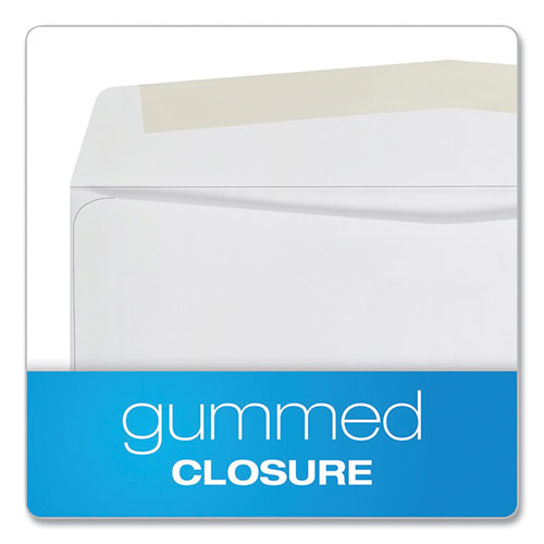 Image of Quality Park QUA90020 Business Envelope, #10, Commercial Flap, Side Seam, Gummed Closure, 24 lb Bond Weight Paper, 4.13 x 9.5, White, 500/Box