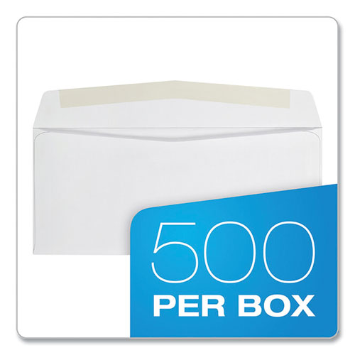Image of Quality Park QUA90020 Business Envelope, #10, Commercial Flap, Side Seam, Gummed Closure, 24 lb Bond Weight Paper, 4.13 x 9.5, White, 500/Box