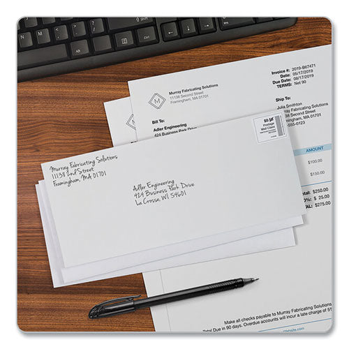 Image of Quality Park QUA90020 Business Envelope, #10, Commercial Flap, Side Seam, Gummed Closure, 24 lb Bond Weight Paper, 4.13 x 9.5, White, 500/Box