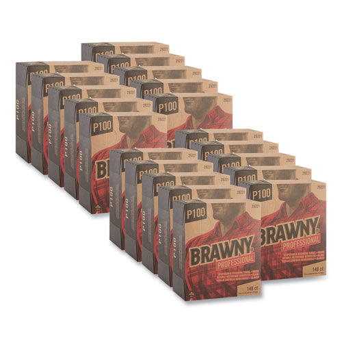Image of Brawny® Professional 29221 Light Duty Paper Wipers, 2-Ply, 8 x 12.5, White, 148/Box, 20 Boxes/Carton