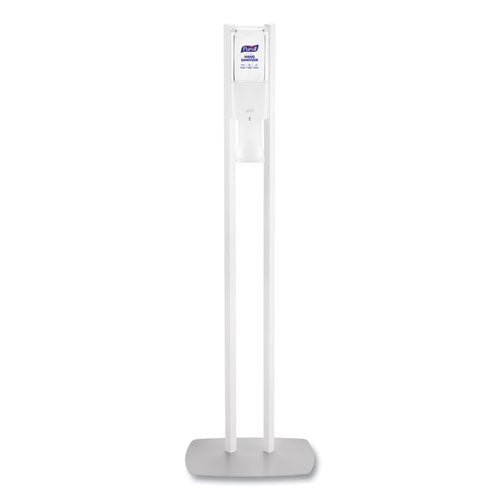 Image of PURELL® 8210-DS ES10 Dispenser Floor Stand with Automatic Hand Sanitizer Dispenser, 15.56 x 11.75 x 51.82, White