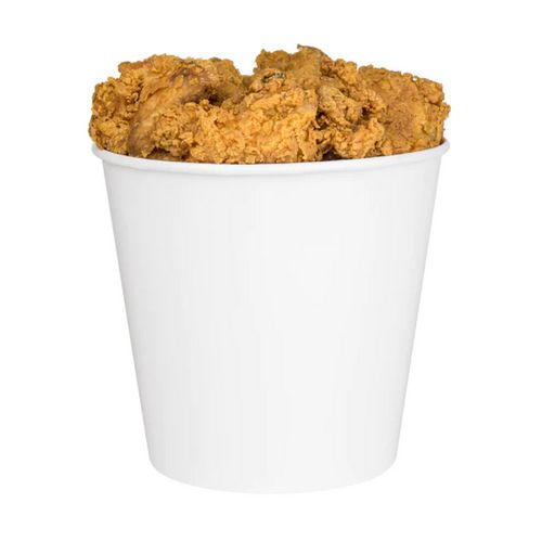 Image of Karat® C-FB170W Food Bucket, 170 oz, 8.9" Diameter x 8.36" h, White, Paper, 150/Carton