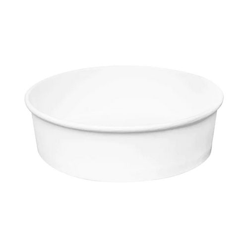 Image of Karat® FP-PSB48 Food Bucket, 48 oz, 7.99" Diameter x 2.4" h, White, Paper, 270/Carton
