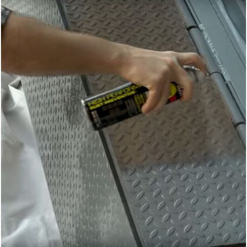Image of Rust-Oleum® V2163838 Hard Hat High Performance V2100 System Rust Preventive Enamel Spray Paint, Flat Safety Red, 15 oz Aerosol Can, 6/Carton
