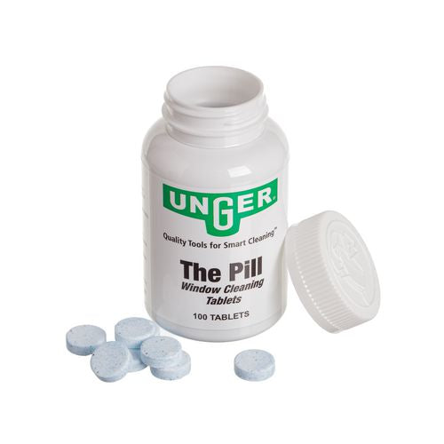 Image of Unger® UNGPLBTL Pill Window Cleaning Tablets, 100/Bottle, 12/Carton