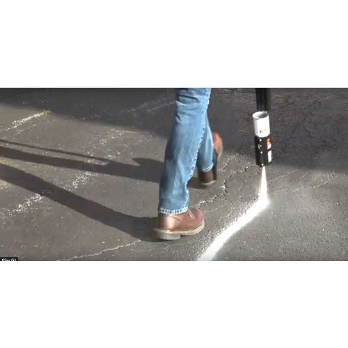 Image of Rust-Oleum® RST203034CT Industrial Choice Precision Line Marking Paint, Flat High-Visibility Yellow, 17 oz Aerosol Can, 12/Carton